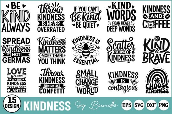 A Kindness Graphics Bundle for Crafts & Content Publishing