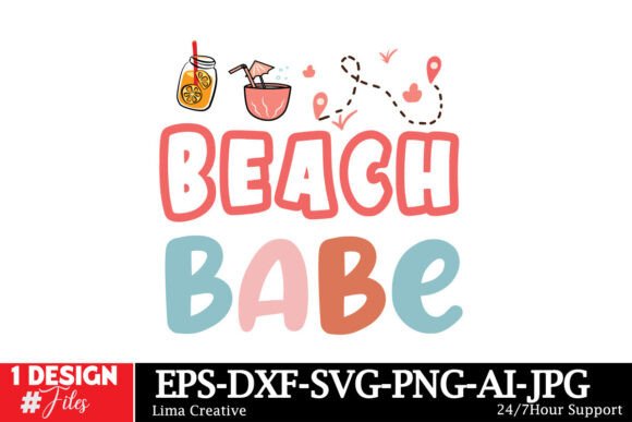 Beach Babe SVG Graphics for Summer Crafts