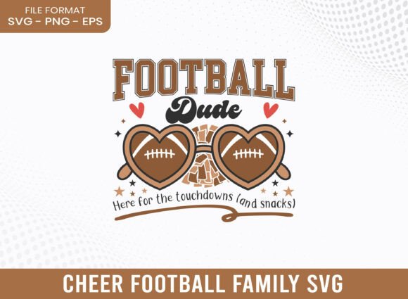 Football Dude Cheer: A Graphic Asset for Crafts & Community