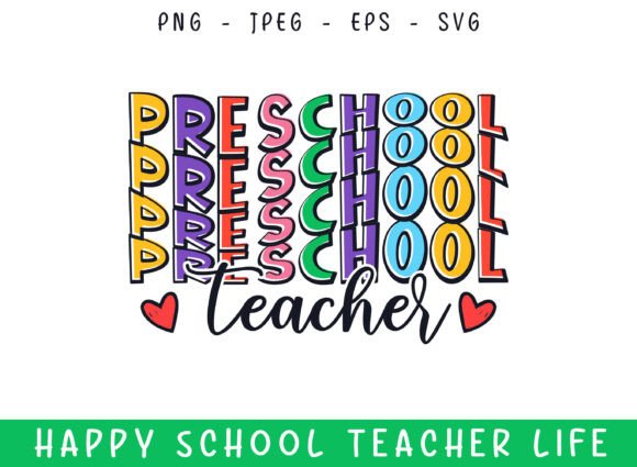 Preschool Teacher Life SVG for Crafts and Graphics