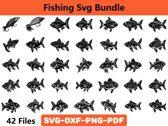 The Fishing SVG Bundle for Graphic Crafts & Editorial Content